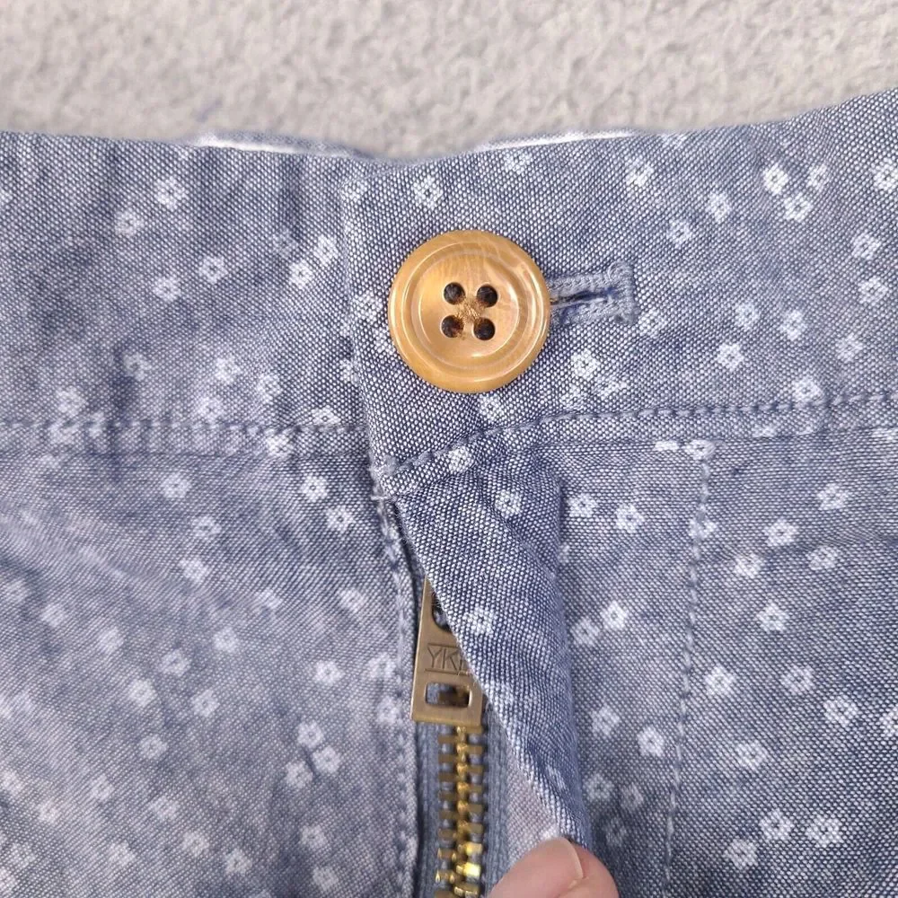 J. Crew Shorts Mens 32 Blue Floral Rivington Chino Preppy Cotton Style‎ E7955